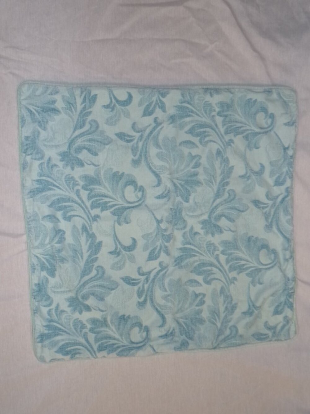 Bella Notte Adele Sea Blue Euro Sham Chenille Velvet Abalone Button 26" x 26"